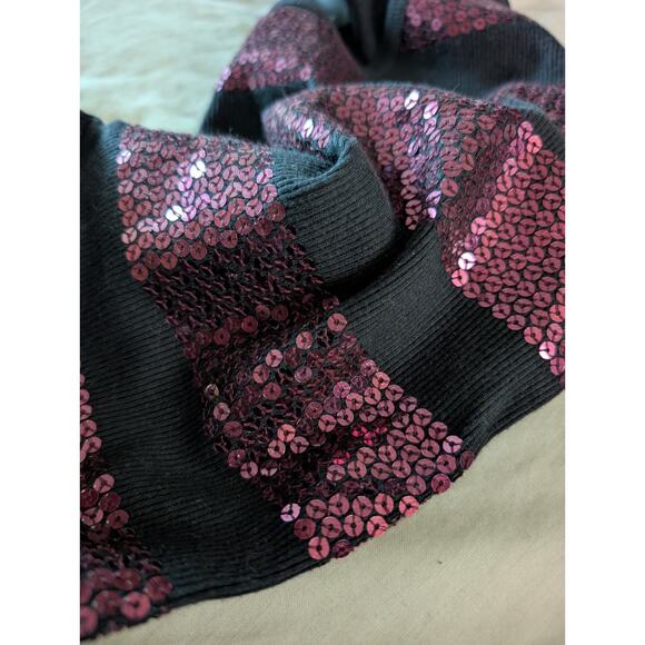 Bisou Bisou Black & Violet Sequin Tank Top L NWT Glam Party Y2K Clubwear - Picture 5 of 7